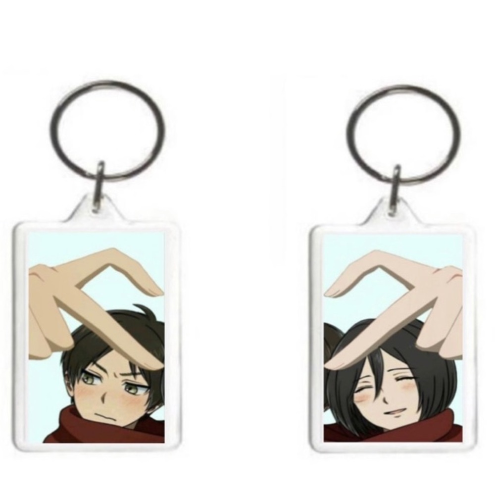 Mikasa and eren Matching keychain